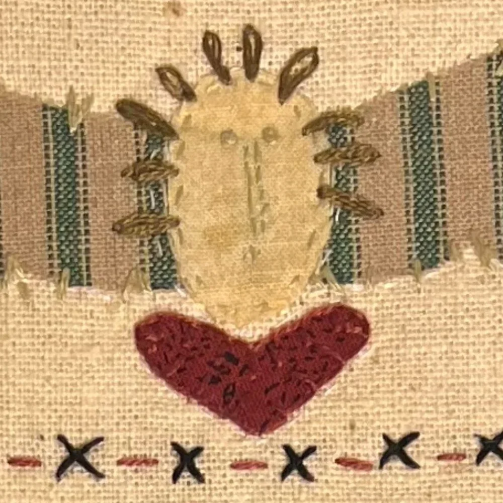 Hand Stitched Antique Needlework Sampler Reproduction Appliqué & Embroidery - Picture 8 of 16